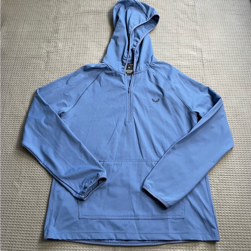 Castore Performance Hoodie Shirt XL (US Large) Men’s Blue Athletic 1/4 Zip